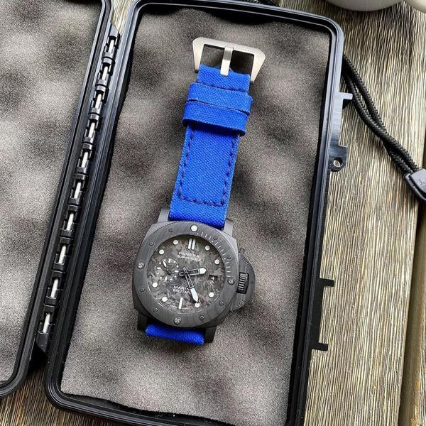 Panerai Submersible Straps - Canvas Blue