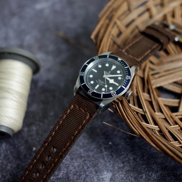 Tudor Straps - Canvas Dark Brown #10