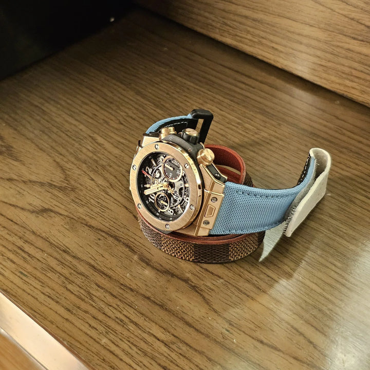 Hublot Straps - Baby Blue Kevlar Velcro