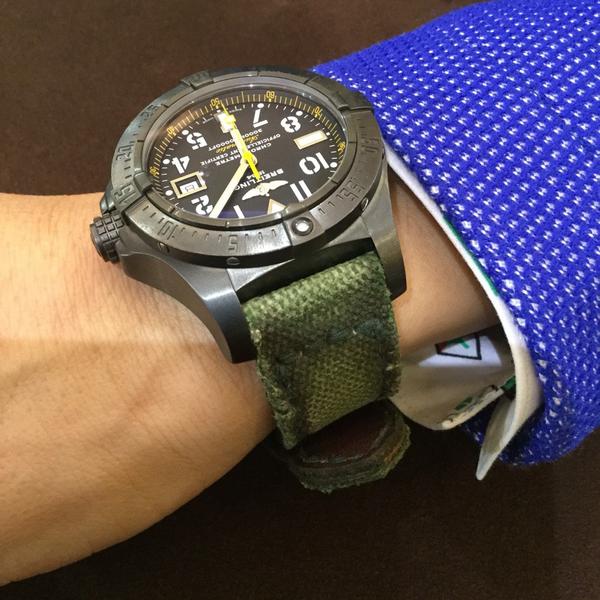 Breitling Straps - Canvas Verte