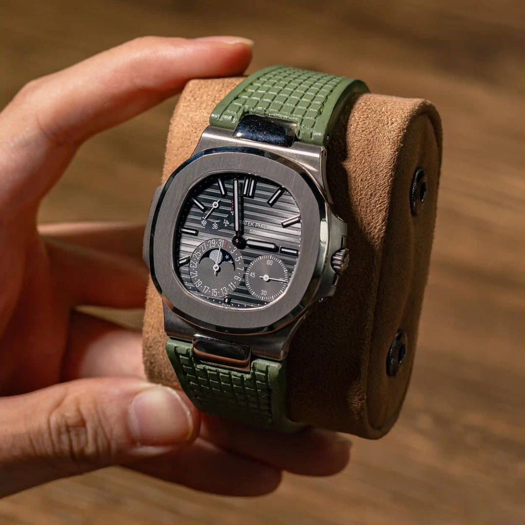 Patek Philippe Straps - Chessboard Fern Green