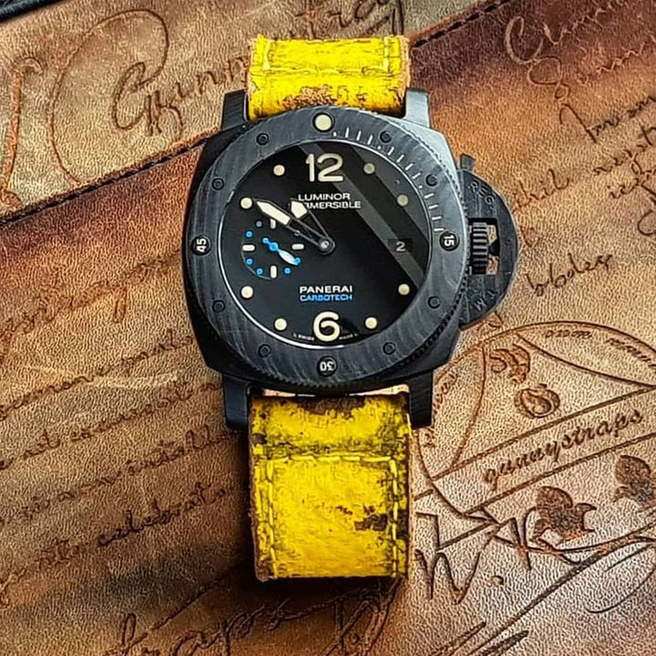 Panerai Submersible Straps - Yellow Coral