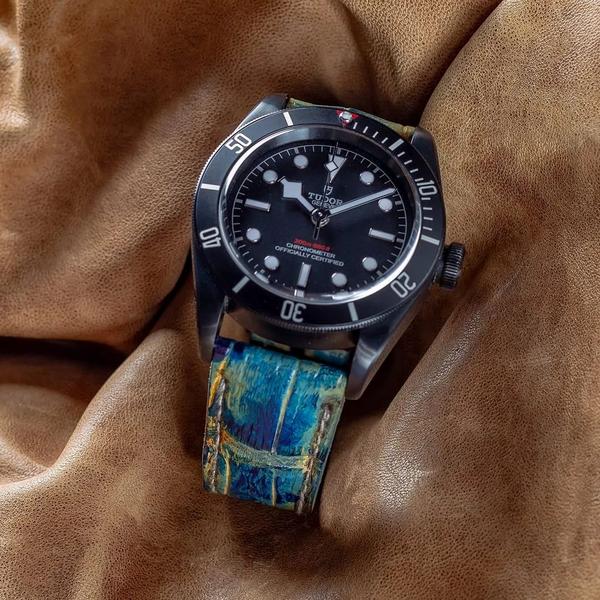 Tudor Straps - Topaz Croco 2