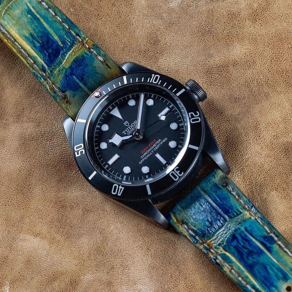 Tudor Straps - Topaz Croco 2