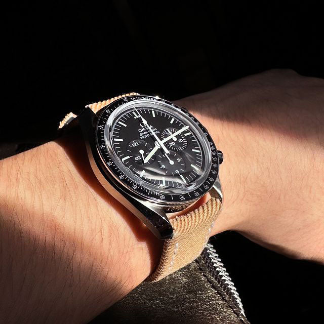 Omega Straps - Light Brown Denim Strap