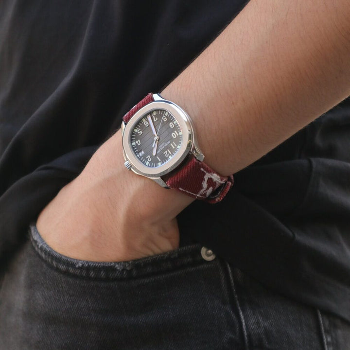 Patek Philippe Straps - Denim Calli Red