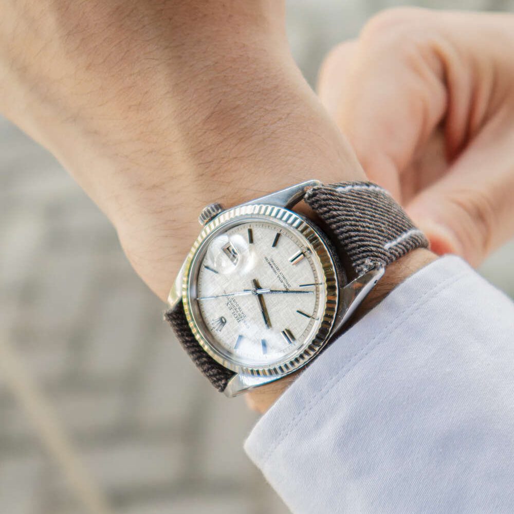 Rolex Straps - Denim Dark Brown