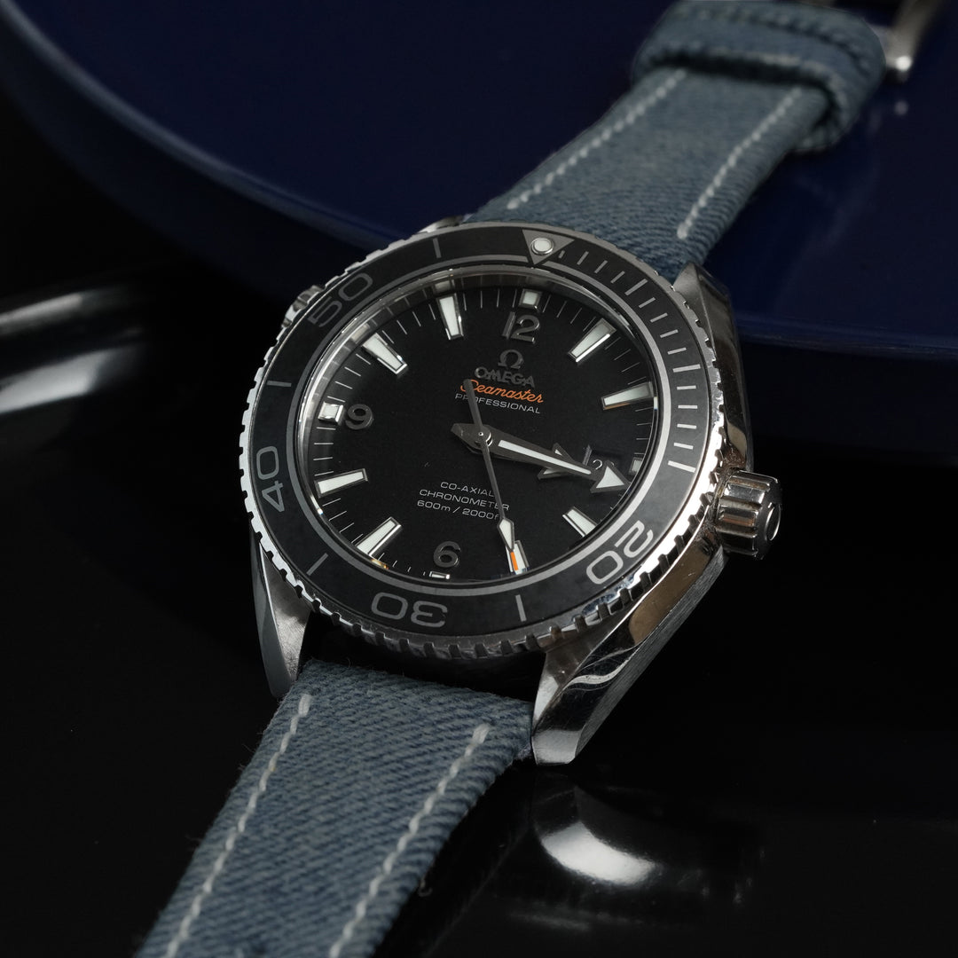 Omega Straps - Opaline Blue Denim Strap