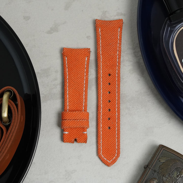 Patek Philippe Straps - Orange Denim Strap