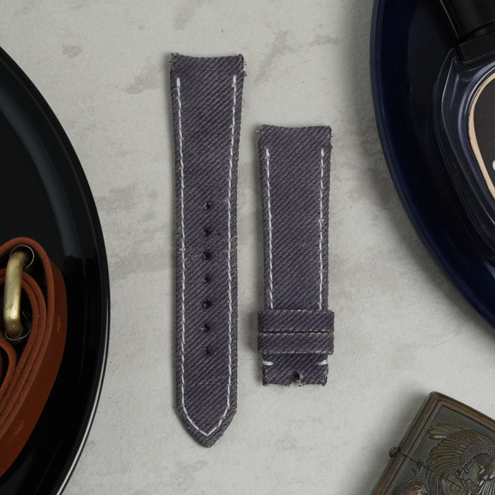 Ready Stock 21mm - Purple Denim Strap