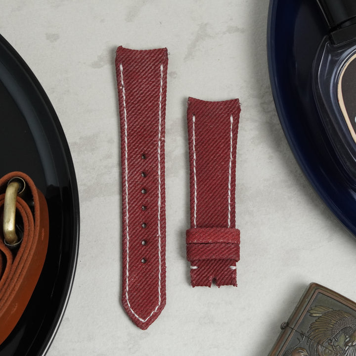 Ready Stock 21mm - Red Denim Strap
