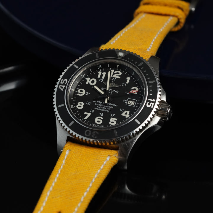 Breitling Straps - Yellow Denim Strap