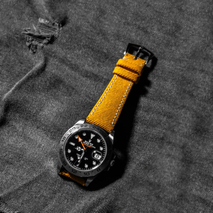Rolex Straps - Yellow Denim Strap