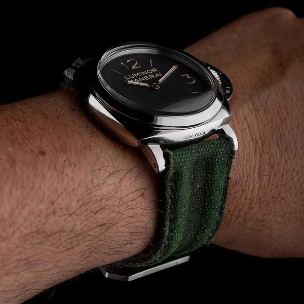 Panerai Luminor Straps - Double Muscular Vintage Green Canvas