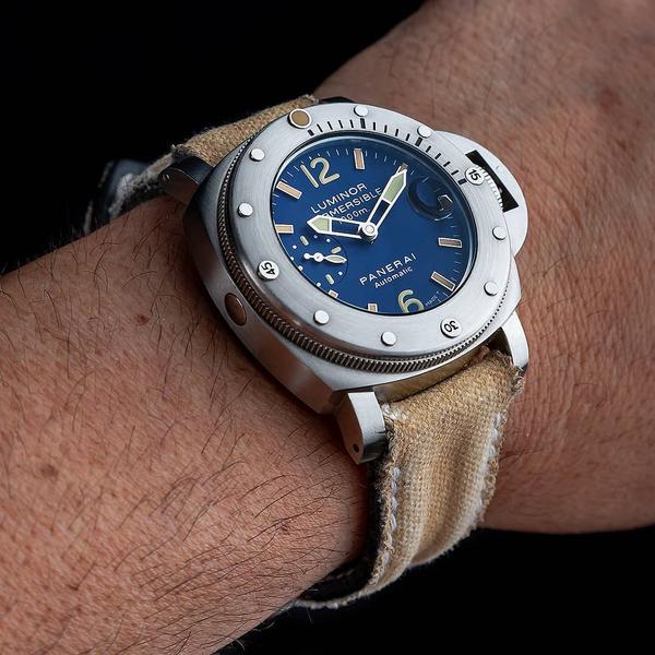 Panerai Submersible Straps - Double Muscular Sand Canvas