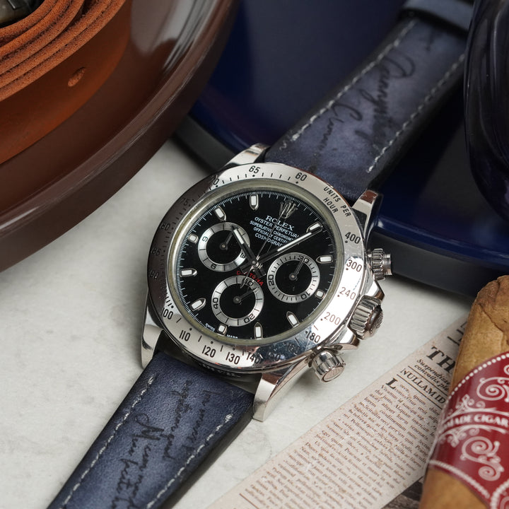 Rolex Straps - Grey Patina Scritto