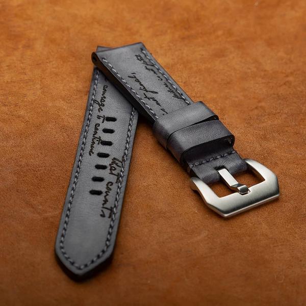 Panerai Luminor Straps - Grey Patina Scritto