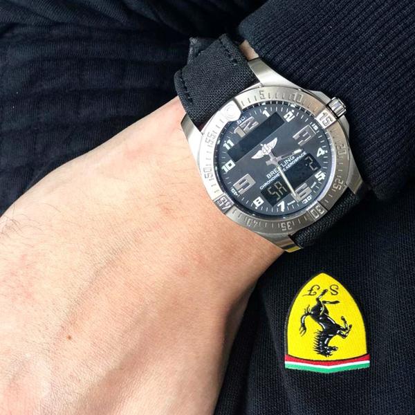 Breitling Straps - Black Canvas