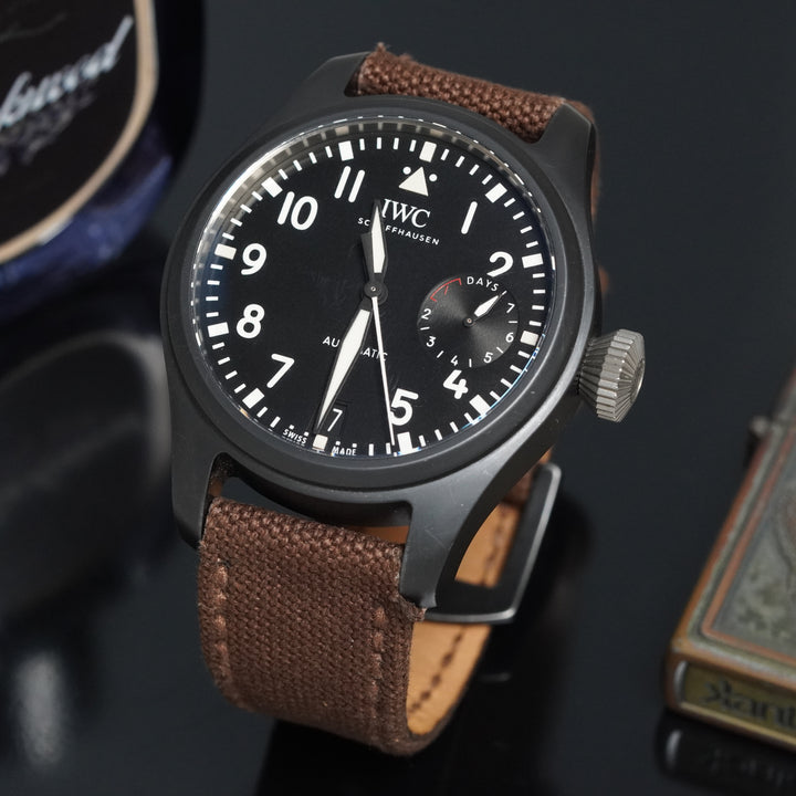 IWC Straps - Japanese Canvas Coffee Brown
