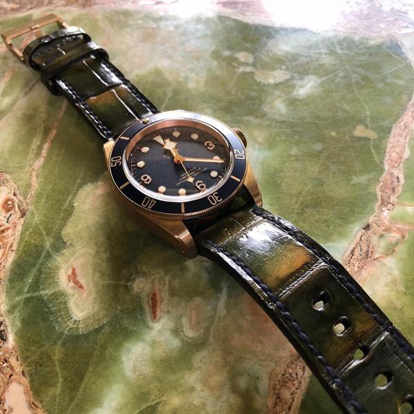 Tudor Straps - Moss Croco