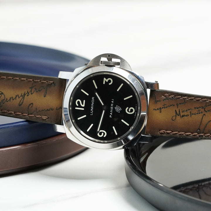 Panerai Luminor Straps - Brown Patina Scritto