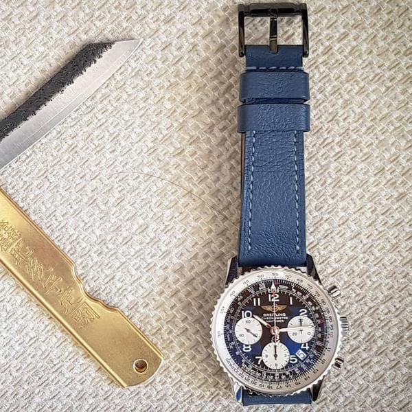 Breitling Straps - Pebble Airforce Blue