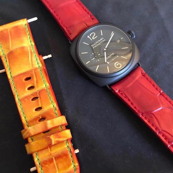 Panerai Radiomir Straps - Ruby Croco