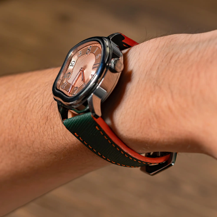 Saffiano Green Orange