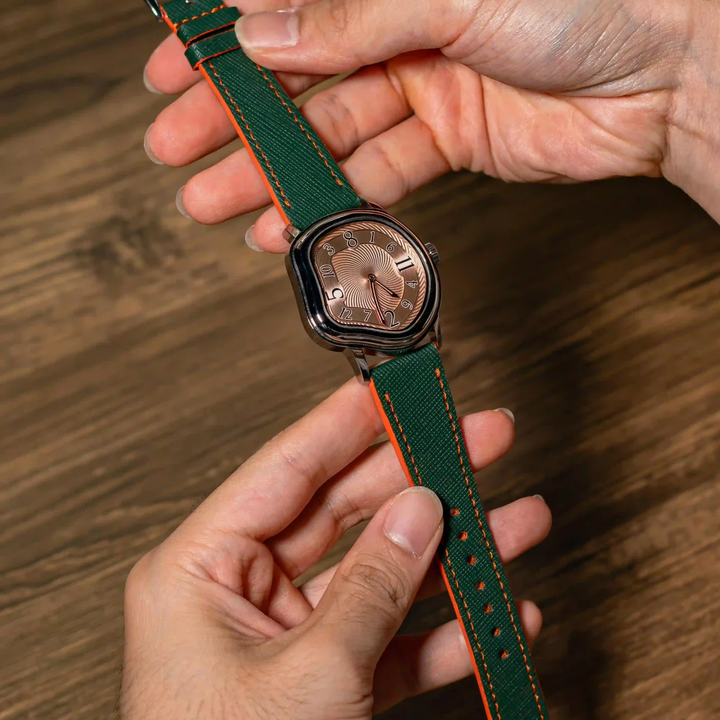 Saffiano Green Orange