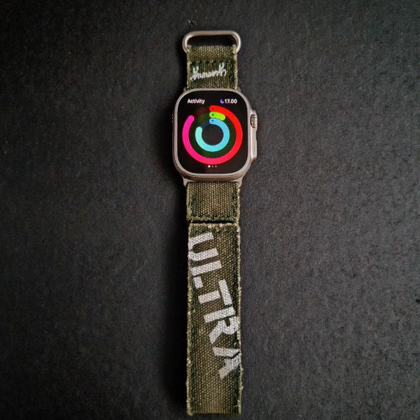 Apple Watch Straps - Ultra Canvas Velcro Army Green Series