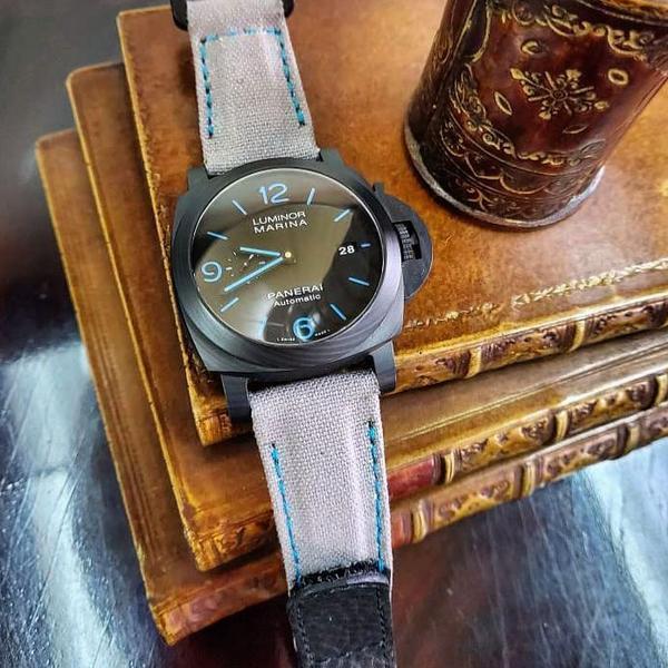 Panerai Luminor Straps - Canvas Velcro Grey