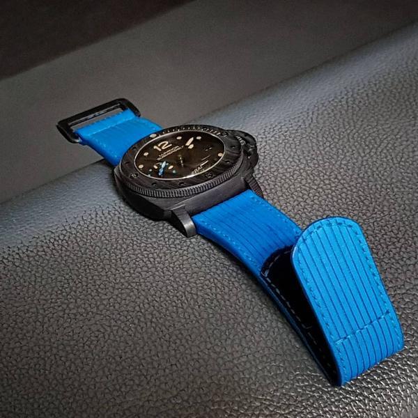 Panerai Submersible Straps - Velcro Flight Eagle Pam Blue