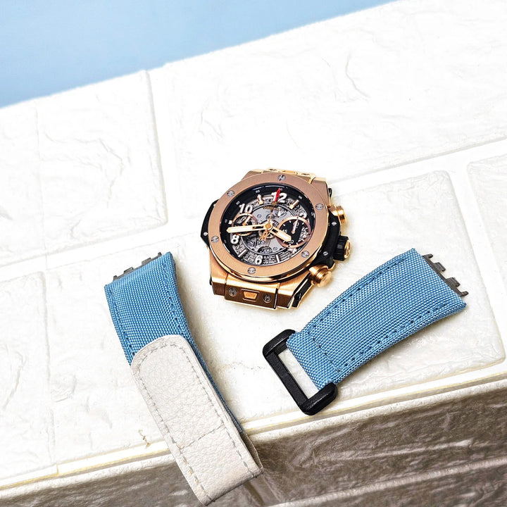 Hublot Straps - Baby Blue Kevlar Velcro