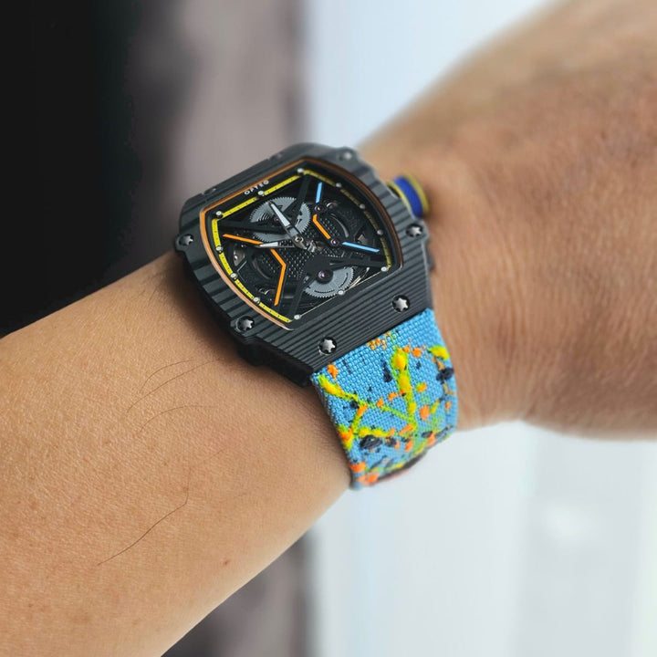 Kevlar Paint Splat Cyan Velcro