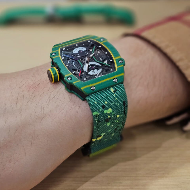 Kevlar Paint Splat Green Velcro