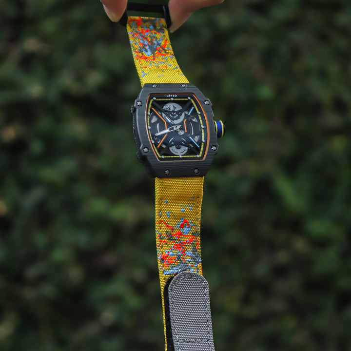 Kevlar Paint Splat Yellow Velcro