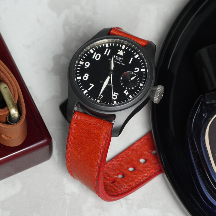 IWC Straps - Vintage Red