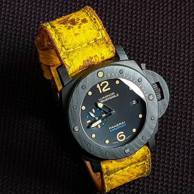 Panerai Submersible Straps - Yellow Coral