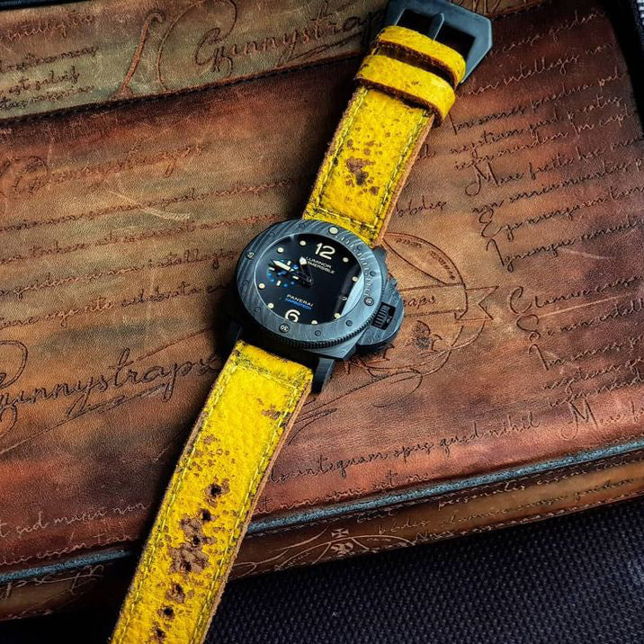 Panerai Submersible Straps - Yellow Coral