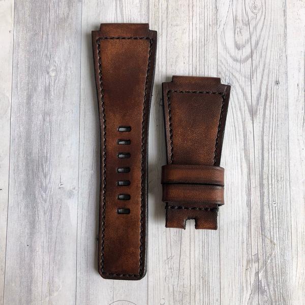 Custom Bell Ross Strap Br Chocofudge Gunny Straps