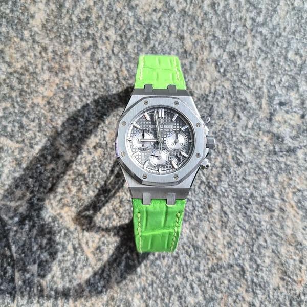 Audemars Piguet Strap Neon Green Croco by GunnyStraps