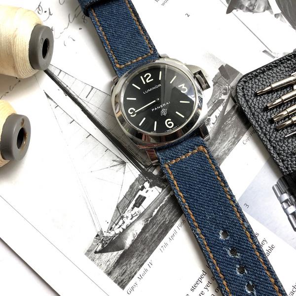 Custom Bands for Panerai Denim Gunny Straps