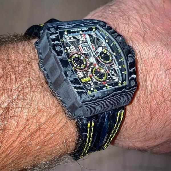 Richard Mille Strap Kolor Black Hornback by GunnyStraps