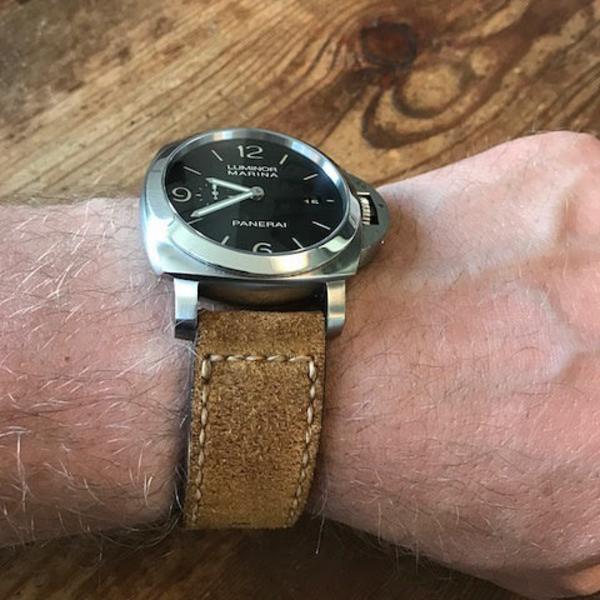 Straps for Panerai Watch Nubuck Beige by Gunny Strap